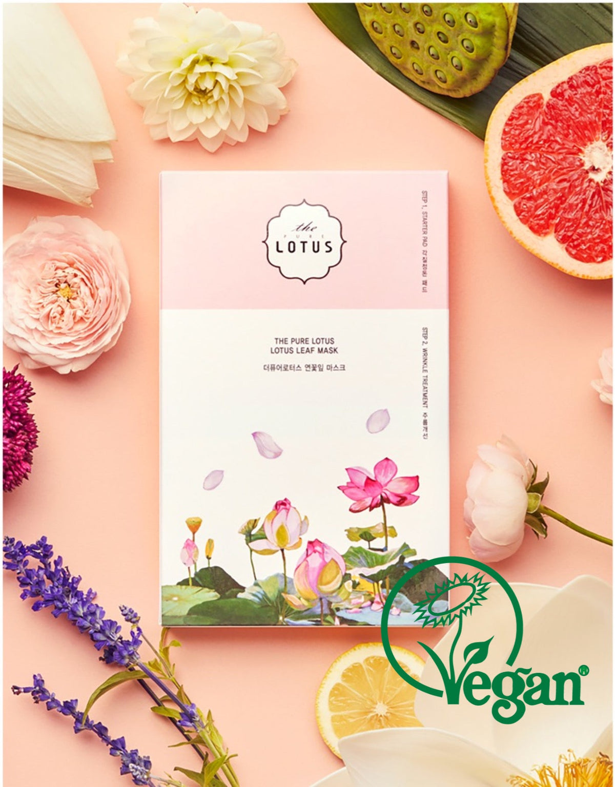 The Pure Lotus Vegan Leaf Mask Wrinkle Treatment (5pcs)
