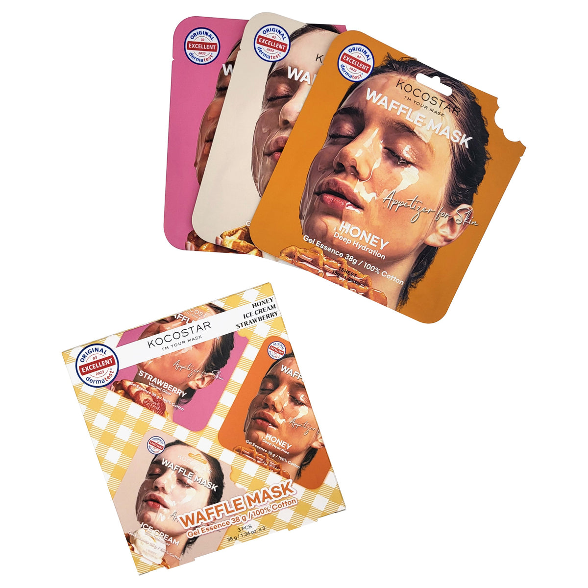 KOCOSTAR Waffle Mask Kit (3pcs)